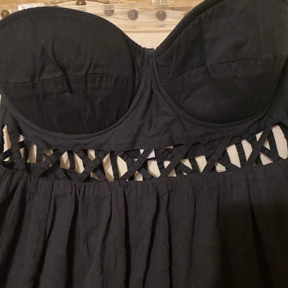 Mara Hoffman black strapless maxi dress - Picture 7 of 11